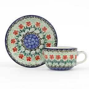 Filiżanka i spodek 768 0,2l <br> 1916X Czerwone kwiatuszki